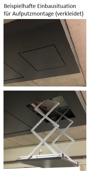 Stropní zvedák pro projektory Flatlift TL300 pro skrytí projektorů do stropu místnosti