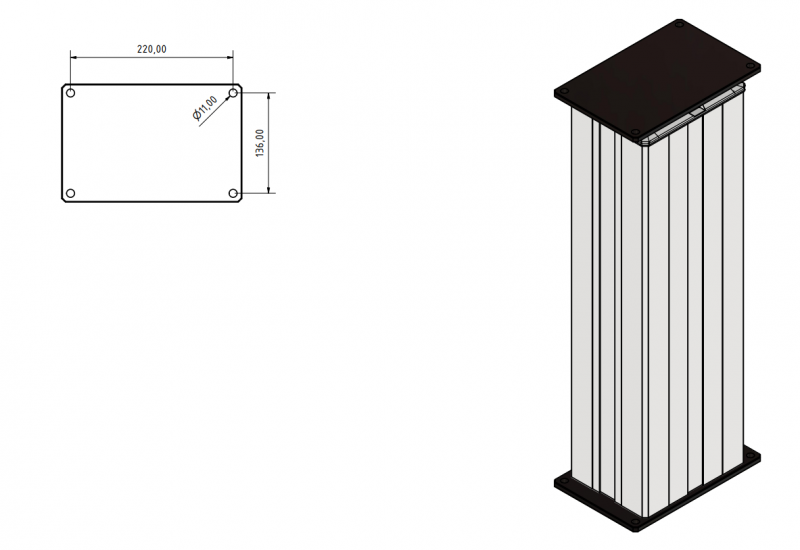 Linak DL2 - Set of 1 electric lifting columns for heavy-duty ...