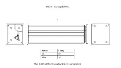 Linak LC1 DESKLINE 3-piece heavy duty lifting column 2,000 N to 4,000 N ...