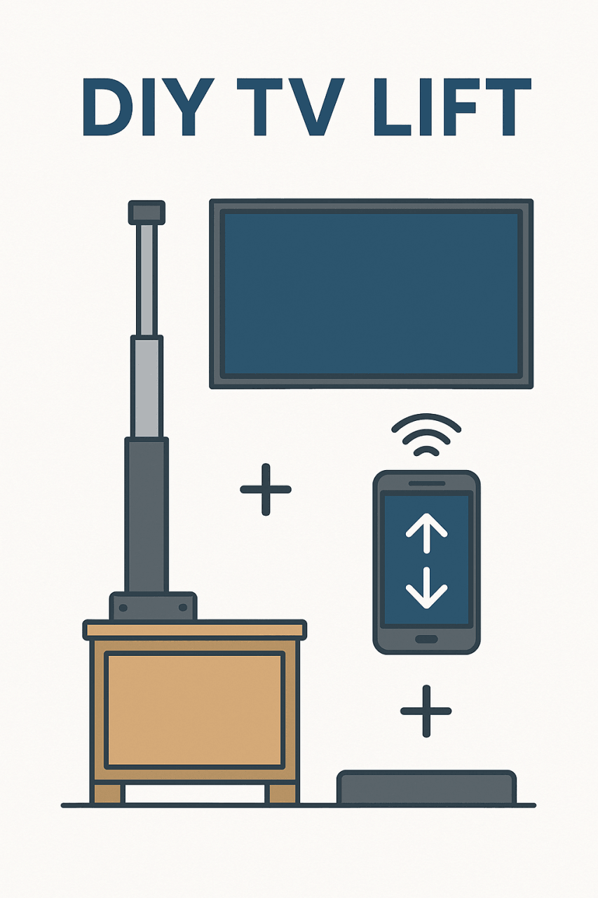 Build your own TV lift - The big DIY guide Wood, shutter motor, lifting ...